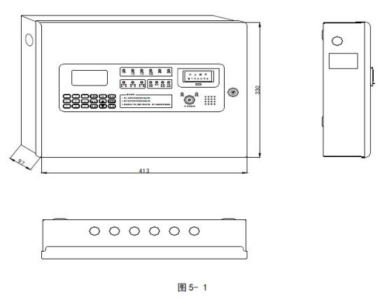 GST-QKP01氣體滅火控制器/火災(zāi)報警控制器外形尺寸示意圖